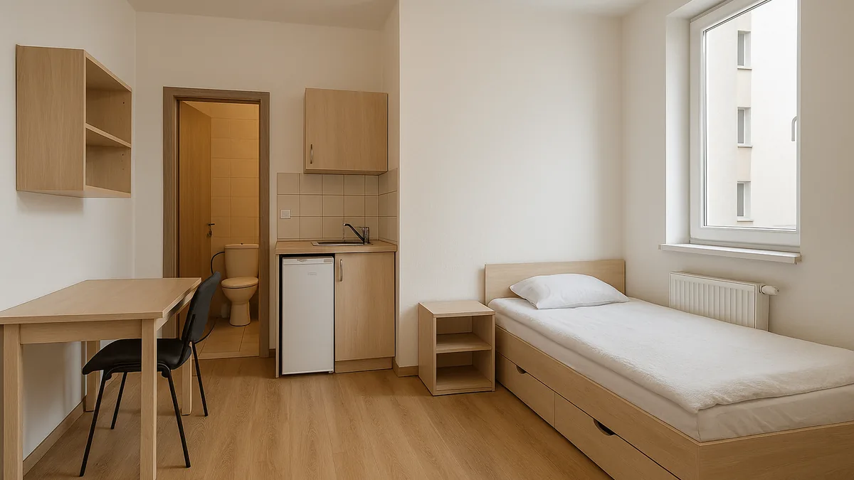 kompaktowe mieszkanie studenckie we Wrocławiu wykończone pod wynajem